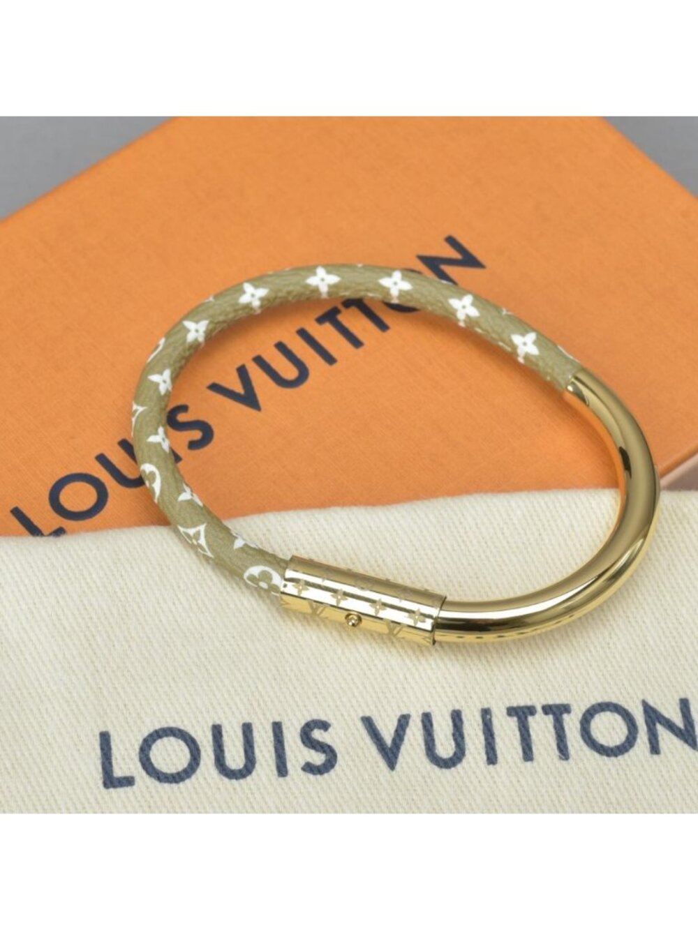 Louis Vuitton Bracelet Duogram Monogram Khaki